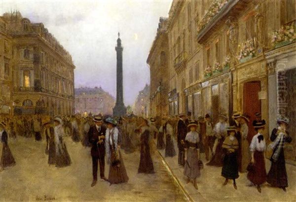 La Rue De La Paix Oil Painting by Jean Beraud