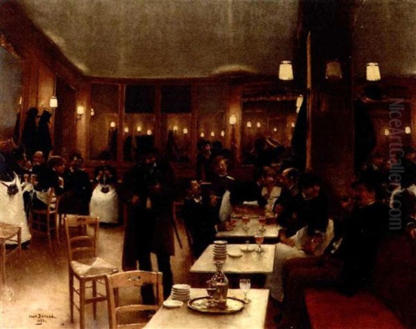 La Brasserie Oil Painting by Jean Beraud