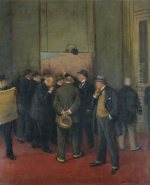 Le Communique Oil Painting by Jean Beraud