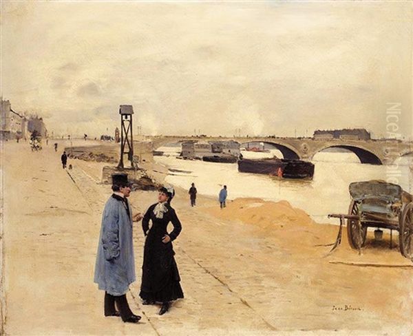 Le Pont De Bercy Oil Painting by Jean Beraud