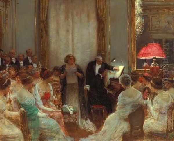 Le Concert Prive Oil Painting by Jean Beraud