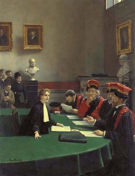 Salle D'examen De Doctorat Oil Painting by Jean Beraud