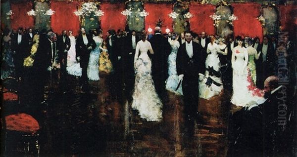 Bal A La Presidence Oil Painting by Jean Beraud