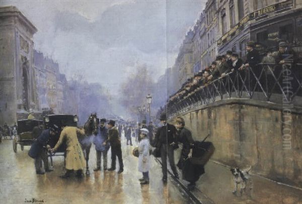 L'accident: Port Saint-denis Oil Painting by Jean Beraud