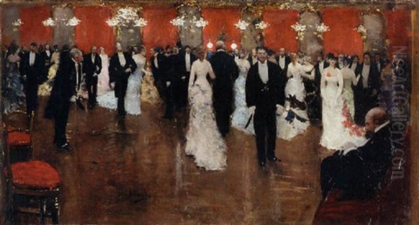 Bal A La Presidence Oil Painting by Jean Beraud