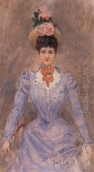 Portrait D'une Femme Elegante Oil Painting by Jean Beraud