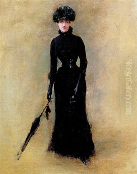 La Parisienne Oil Painting by Jean Beraud