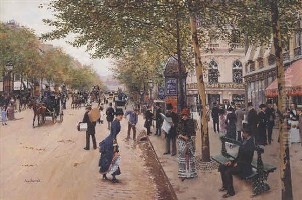 Boulevard Des Capucines Oil Painting by Jean Beraud