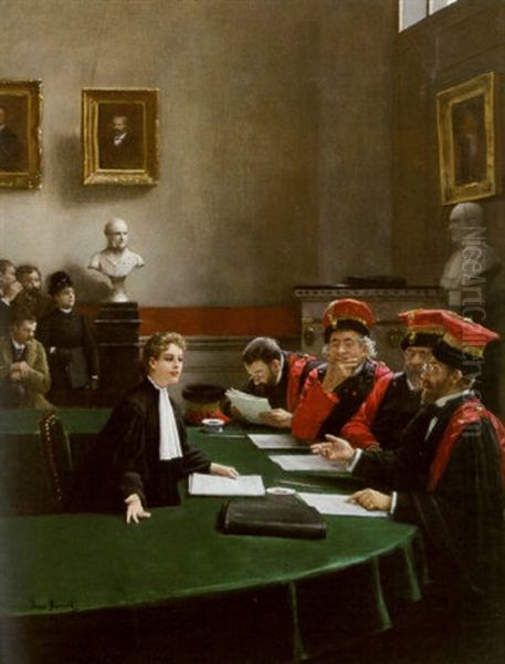 A Very Convincing Argument Oil Painting by Jean Beraud