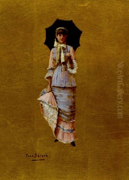 Lady With An Umbrella by Jean Beraud