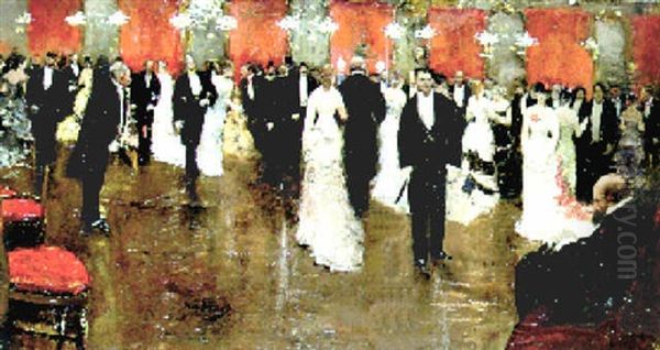 Bal A La Presidence Oil Painting by Jean Beraud