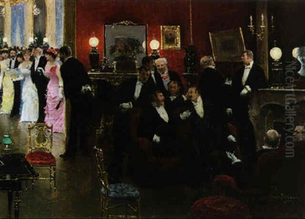 The Reception Oil Painting by Jean Beraud