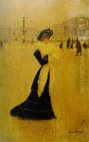 Winter In Paris Oil Painting by Jean Beraud