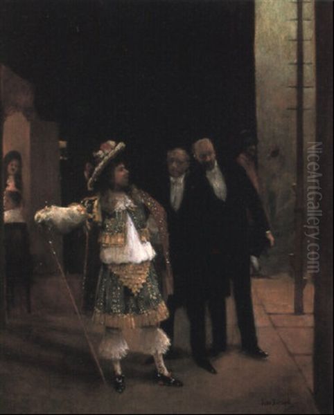 Coquelin L'ain, Dans 'le Bourgeois Gentilhomme' De Moliere Oil Painting by Jean Beraud