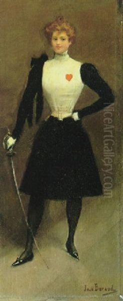 Escrimeuse Oil Painting by Jean Beraud