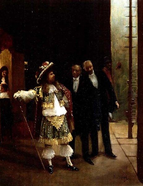 Coquelin Aine Das Le Bourgeois Gentilhomme De Moliere Oil Painting by Jean Beraud