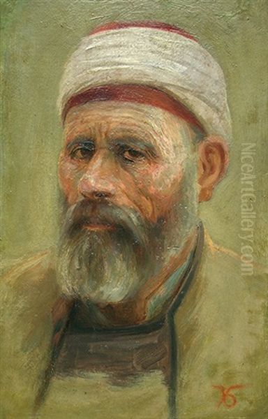 A Portrait Oil Painting by Hristo Berberov