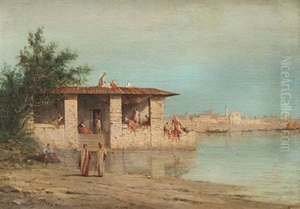 Harem Sur Les Bords Du Nil by Narcisse Berchere