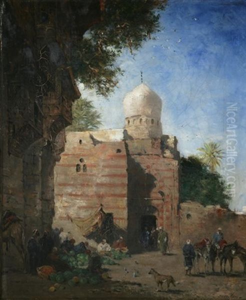 Marche Orientaliste Oil Painting by Narcisse Berchere