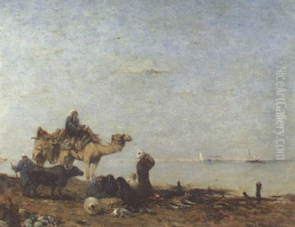 Nillandschaft Oil Painting by Narcisse Berchere