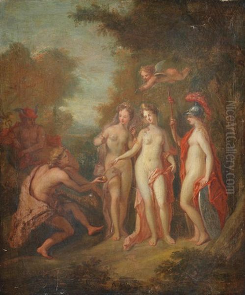 The Judgment Of Paris Oil Painting by Pierre Berchet