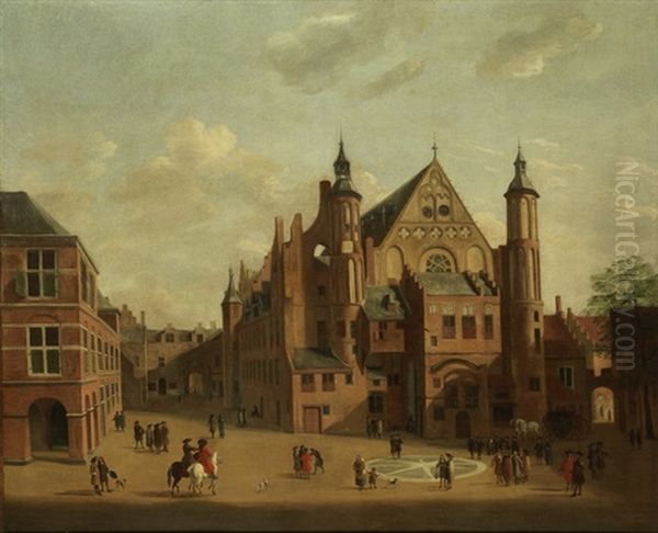 Ansicht Des Binnenhofes, Den Haag by Gerrit Adriaensz Berckheyde