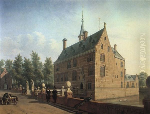 View Of The Huis Te Heemstede Oil Painting by Gerrit Adriaensz Berckheyde