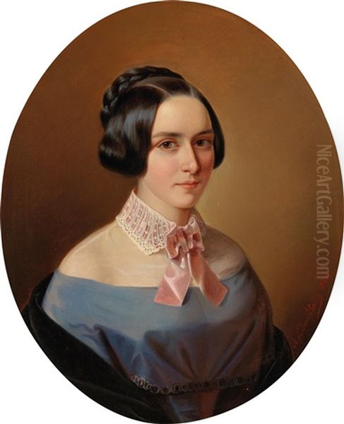 Portrait Of Baroness Amalie Von Buck by Alexandra van Berckholtz