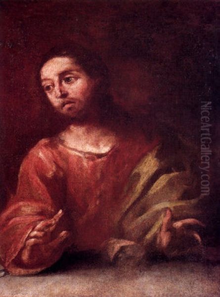 Cristo Eucaristico Oil Painting by Vicente Berdusan