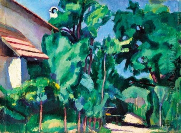 Detached House Oil Painting by Robert Bereny