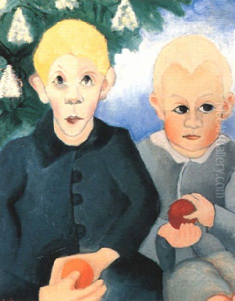 Twee Kinderen Oil Painting by Else Berg