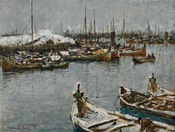 Fra Svolvaer Oil Painting by Gunnar Berg