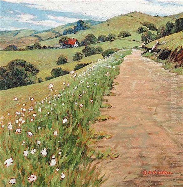 Rolling Hills Oil Painting by Richard Berg