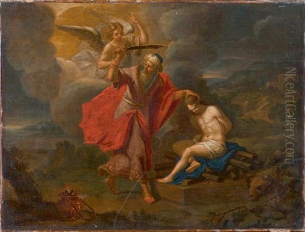 Le Sacrifice D'isaac Oil Painting by Pierre Bergaigne