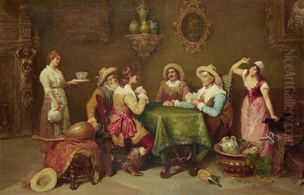 The Fair Conspirator Oil Painting by Francesco Bergamini