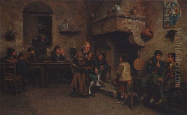 Les Enfants Espiegles Oil Painting by Francesco Bergamini