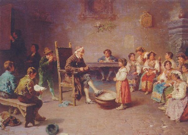 The Schoolroom Oil Painting by Francesco Bergamini