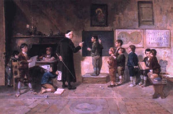 The Schoolroom Oil Painting by Francesco Bergamini