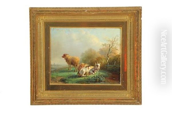 Pastoral Scene Oil Painting by Bernardus Gerardus Ten Berge