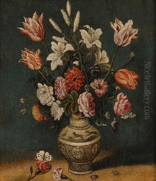 Blumenstillleben Oil Painting by Christoffel van den Berge