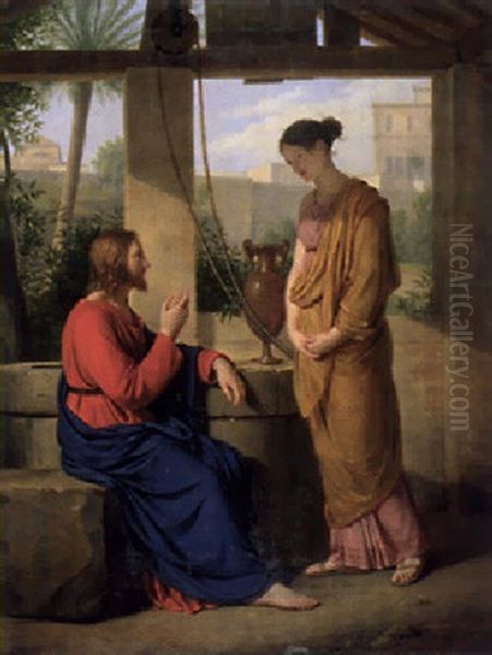 Christus Und Die Samariterin Oil Painting by Joseph Berger