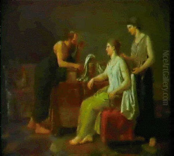 La Lezione Di Socrate Oil Painting by Jacques Berger