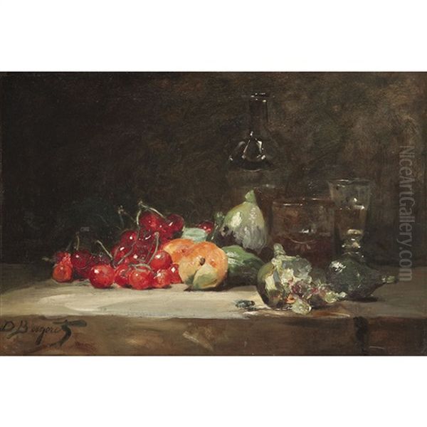 Nature Morte Aux Fruits Oil Painting by Denis Pierre Bergeret