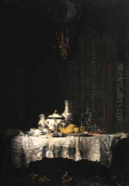 Nature Morte Oil Painting by Pierre Nolasque Bergeret