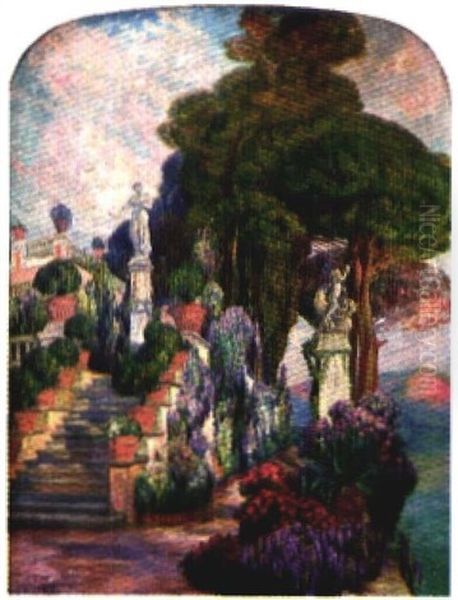 Vue D'isola Bella Oil Painting by Georges Berges