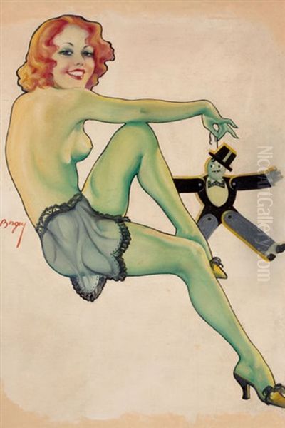 A Dandy On A String, Spicy Stories Pulp Cover, March by Earle Kulp Bergey