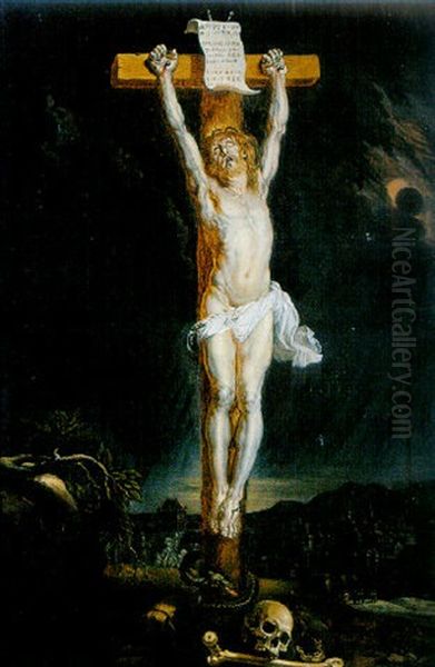 The Crucifixion Oil Painting by Matthijs van den Bergh