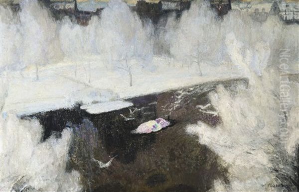 The Cold Yard (1915) Oil Painting by Frits Van Den Berghe