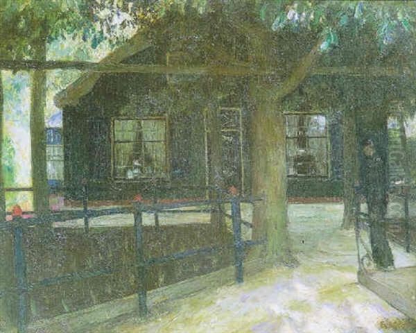 Hoeve Te Laren Oil Painting by Frits Van Den Berghe