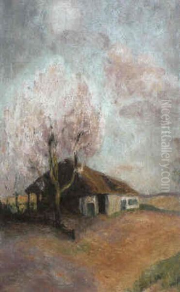 Hoeve Oil Painting by Frits Van Den Berghe